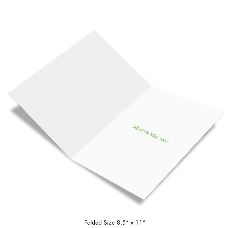 NobleWorks - Cute Miss You Greeting Card w/Envelope (Big 8.5 x 11 Inch) Pet Dog Thinking of You From All Of Us, Big Gratitude Stationery for Men and Women - Miss You This Much Dog J2232MYG-US - Image 2